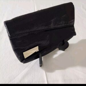 Thierry Mugler Women's Black Textured Clutch Pouch Cosmetic Bag Purse Evening